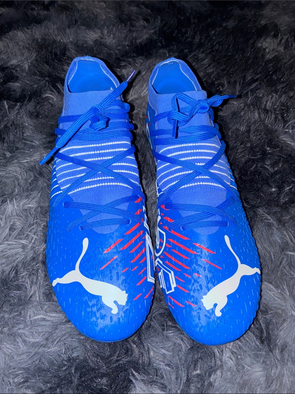 Puma Men's Royal Blue Soccer Cleats White Logo FUTURE Z 3.2 FG/AG sz 10 NEW